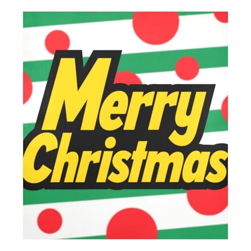 Imanes amarillos reutilizables para lavavajillas con texto en inglés 'Merry Christmas', decoración navideña para never