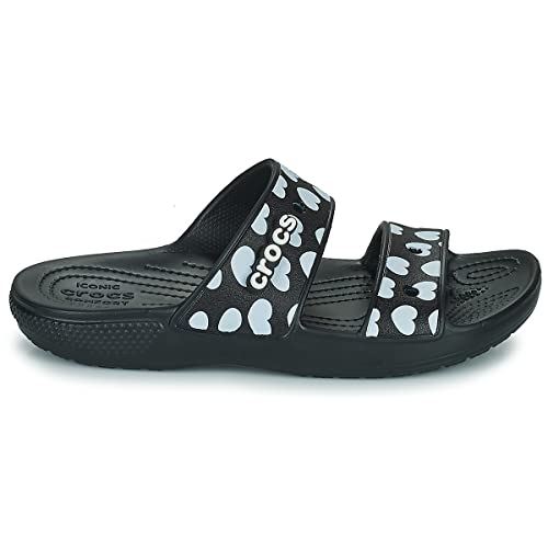 Image of Crocs Classic Heart Print Sandal