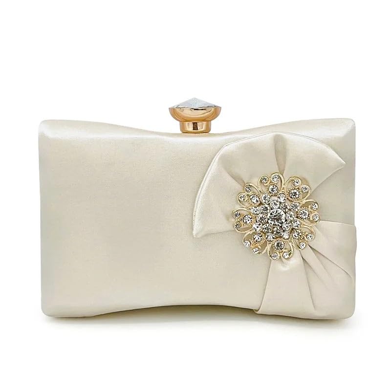 Sac de soirée à fleurs chic et raffiné orné de strass brillants