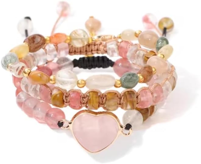 1PCS Natural Amazonite Stone Beads Bracelet Handmade Rope Wrap Braided Bracelets for Women Men