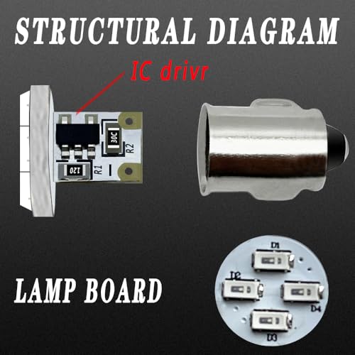 10 unidades Bombillas LED BA7S 6-24V para tablero verde miniatura 4