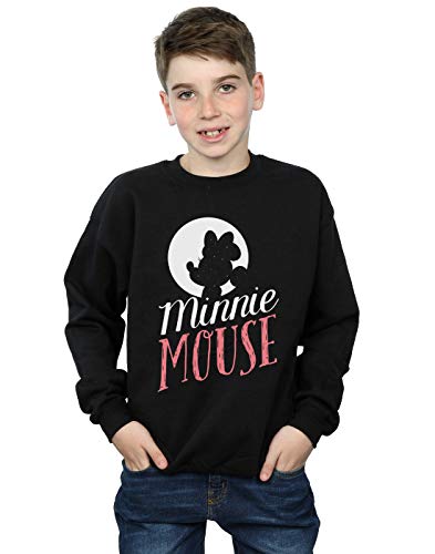 Disney Boys Minnie Mouse Moon Silhouette Sweatshirt 5-6 Years Black