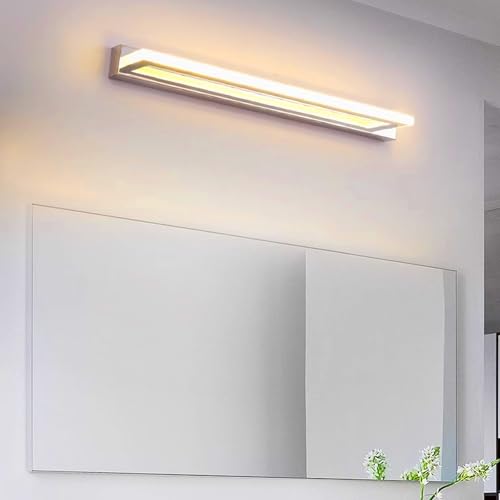 Espejo Impermeable sin Sombras con Luz de Pared Baño Rectangular de 42cm
