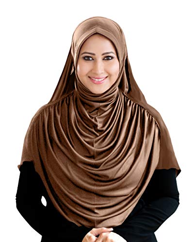 Image of Mehar Hijab Stretchable Frilled Hijab Scarf for Muslim Women | Soft Polyester Stylish Hijab for Women & Teenagers Faeezah Hijab