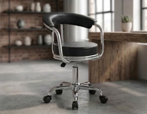 Image of Modern Magam Bar Stool with 360 Swivel | Height Adjustable Bar Chair | Counter Stool & High Chairs | Comfortable for Home, Office, Restaurant Bar, Cafe & Cash Counter - (Black)
