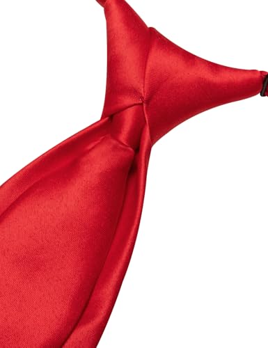 Image of Barry.Wang Boys Ties Pre-Tied Satin Solid Color Kids Tie Pocket Square Set Adjustable Formal Necktie Graduation School