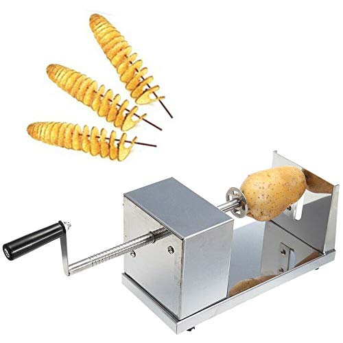 SHZICMY Coupe-pommes de terre, coupe spirale en acier inoxydable Potato Twister - Coupe-légumes pour pommes de terre - Pour fruits et légumes