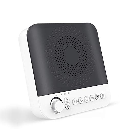KFiAQ White Noise Sound Machine for Sleeping, Sleep Sound Machine with 17 Non-Looping High Fidelity Sounds, Timer & Soothing Night Light for Baby Adult Traveler, Portable for Home Office Travel