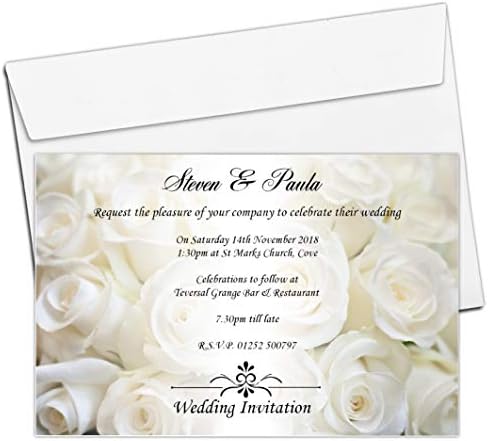Red Rose And Wedding Invitations - UK - View #8