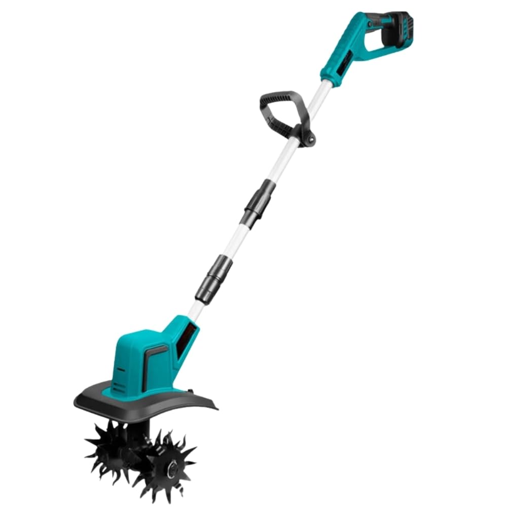 A.M.C. Motozappa a batteria Motozappa elettrica con motore brushless regolabile in altezza, larghezza di lavoro 20 cm Professionale