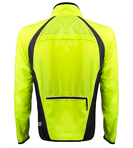 | Men's Packable Windproof Jacket | High Visibility Safety Yellow Windbreaker4