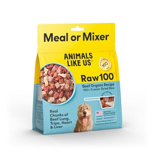 Animals Like Us Raw100 Freeze-Dried Raw Beef Organs Dog Food, Meal or Mixer, Complete & Balanced, High Protein, Non-GMO, 4 oz