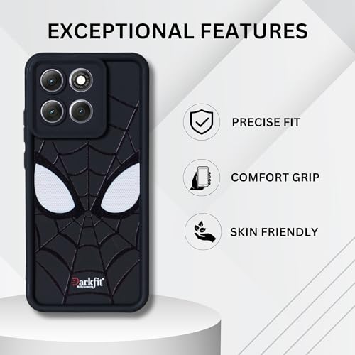 Image of DARKFIT Back Case Cover Compatible for Motorola G86 5G | Silicone Case | Camera & Body Protection| Shock Proof | for Motorola G86 | Color Black
