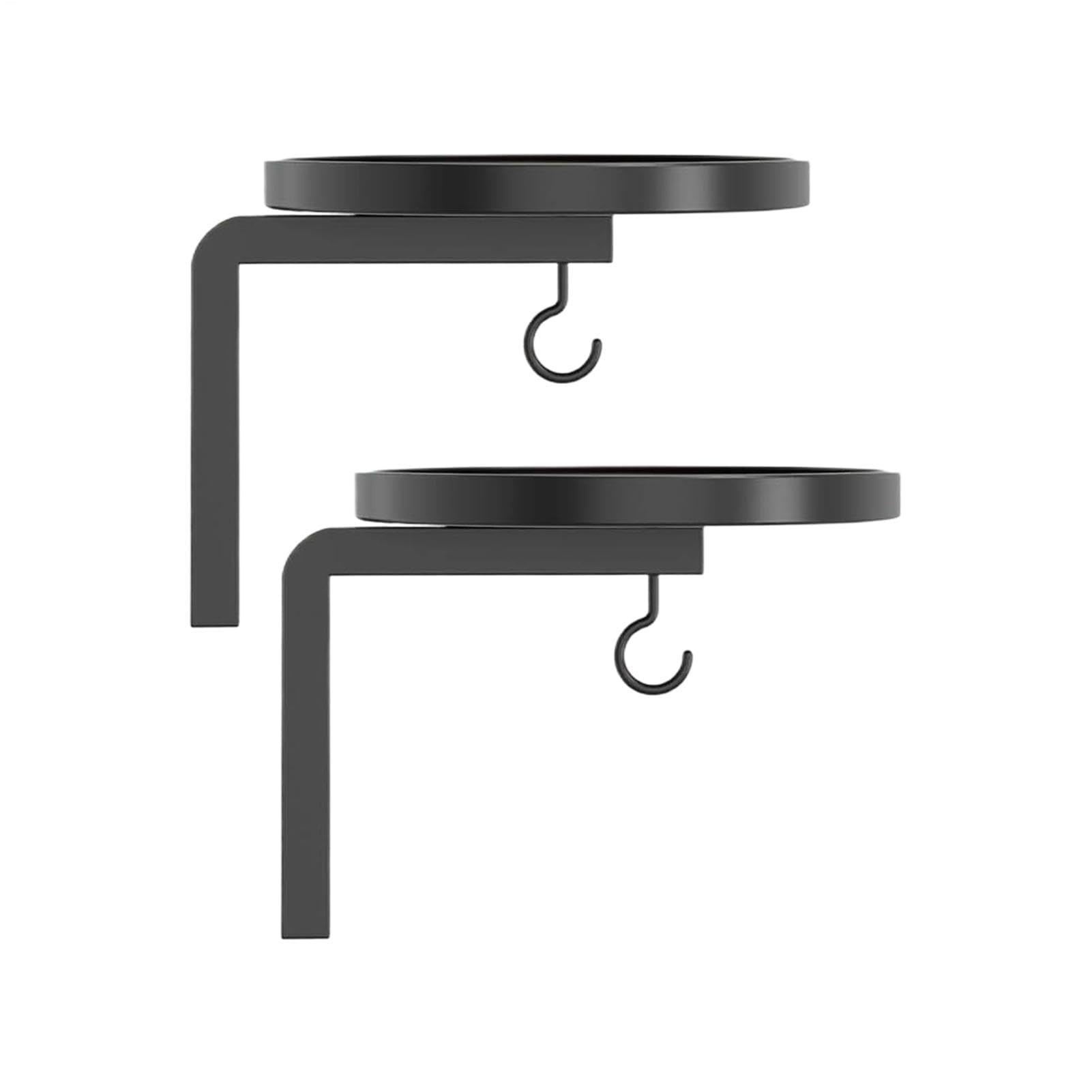 Muiltvoe Wall Mount Plant Holder,2-Piece Space Saving Floating,Floating Shelf Planter Hanger - for Outdoor Office Garden Balcony Patio Housewarming Birthday Apartment