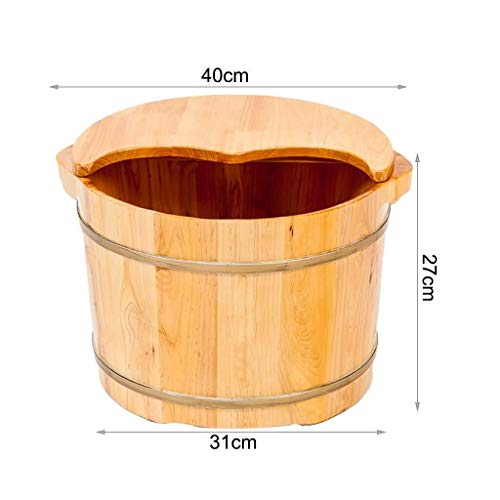 Barril para baño de pies en cedro con tapa miniatura 2