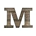 Distressed Rustic Barn Wood Letter | Alphabet Wall DÃ©cor Monogram Letter | Alphabet Letters | Wall Letters | Natural Weathered Gray | Letter M