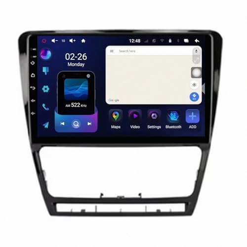 Navigation GPS Voiture pour Volkswagen et Skoda Octavia 2 A5 avec Écran Tactile HD