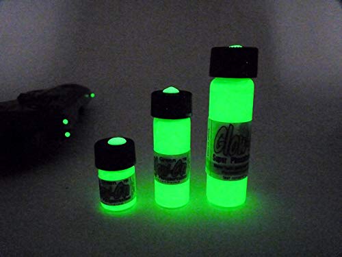 Glow-On Green Color, Super Phosphorescent Gun Night Sights Paint. Small 2.3 Ml. Vial. Green Day Color/Green Glow. Concentrated Super Bright Long Lasting Glow. #TOP2
