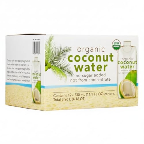 Generic - Organic Coconut Water, 11.1 fl oz, 12-count, Organic Coconut Water, No sugar added, Organic Kosher 100% juice Not from concentrate