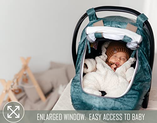 Image of Universal Fit Car Seat Covers for Babies by SA ACCESSORIES - Waterproof Infant and Baby Car Seat Cover - Carseat Canopy for Boys and Girls - Green Snake