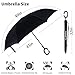 LLanxiry Windproof Inverted Umbrella, Large Reverse Umbrellas for Rain with C-shaped Handle Big Upside Down Inside Out Umbrella for Women & Men (high clouds)