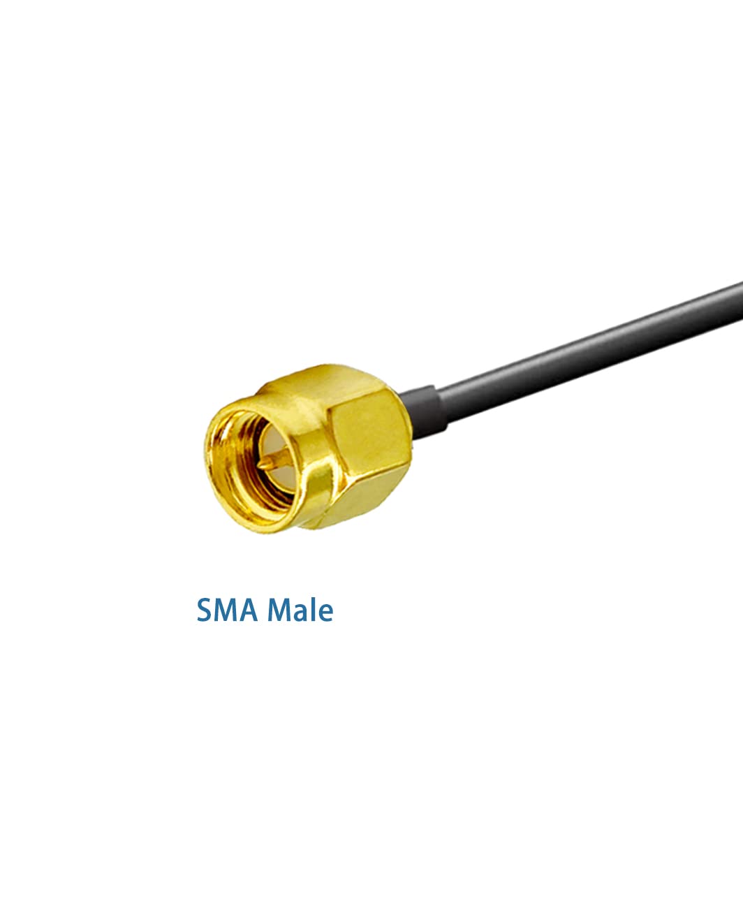 Vecys 4G LTE Antenna SMA Maschio 8DBi GSM/3G/4G/5G Omni-direzionale Impermeabile con Base Magnetica Cavo 3M RG174 Nero