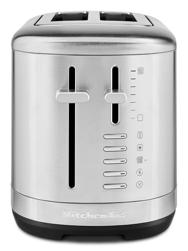 KitchenAid 2 Slice Stainless Steel Toaster - Easy clean & extra wide slots - KMT2109