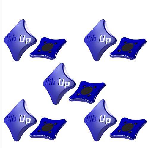 BibUp Magneti per Fissaggio pettorale Gara Agonistica (Blu Glitter)