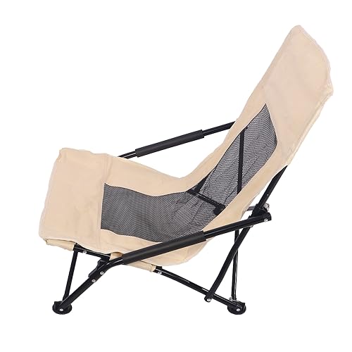 Image of YATAI Patio Lounge Low Height Chair with Arm Rest for Reading with cusion Garden Chair Outdoor Reclining Chair Recliner with Adjustable Headrest Support for Camping Picnic Swimming Pool Beach