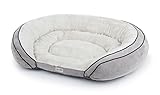 Petlinks 49953 Supreme Soother Gel Memory Foam Pet Bed, Large, Natural Plush/Gray Corduroy