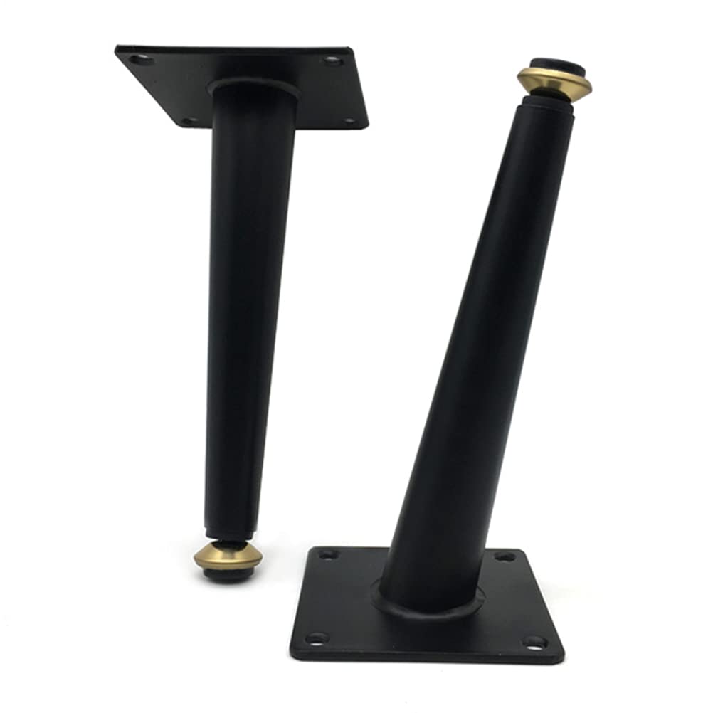 4 Piezas Pies De Muebles Negro Patas Para Muebles Ajustables Patas De Muebles De Cocina Y Bano Patas de Repuesto Cónicas Patas De Mesa 10.5 - 72.5cm Armario Sofá Patas de Soporte (35.5cm,Negro)