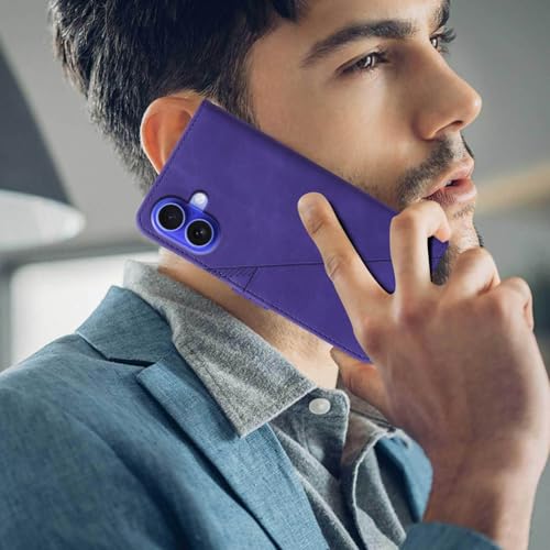 Moment Dextrad PU Leather Flip Wallet Case for iPhone 16 (Purple) by Moment Dextrad - Used condition - Image 3