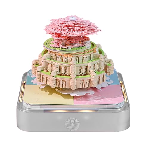 タイムピースカレンダー 卓上カレンダー LEDライト付き 3Dティアアウェイカレンダー 紙彫り アートメモパッド メモ帳 クリスマスギフト 新築祝い 卓上装飾 (カレンダー&ライト付き)