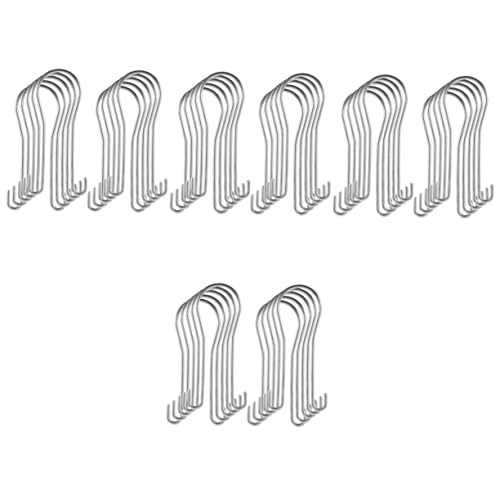 MAGICLULU 200 Piezas Gancho Metalico Puerta De Ducha Sin Marco Gancho Doble Para Albornoz De Baño Suministro De Baño Puerta De Ducha De Vidrio Tarea Pesada Acero Inoxidable Mampara De Ducha