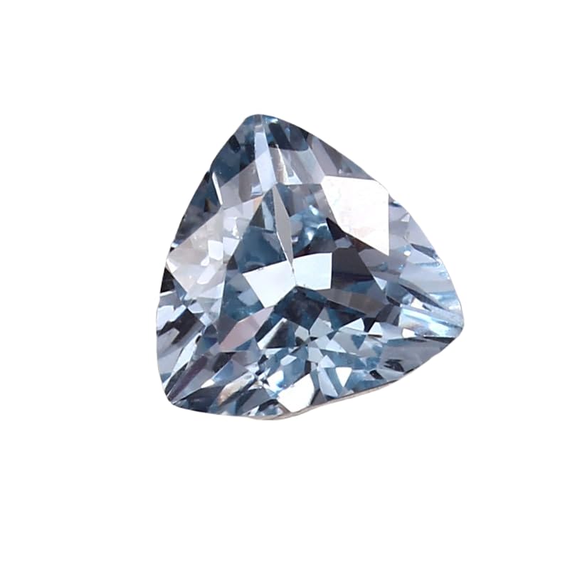 Aigue-marine en forme de trillion 10 x 10 mm pour fabrication de collier et pendentif