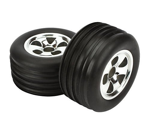 Mounted Front Tire (2), Chrome, Rib: Circuit