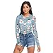 Winter Snowman Rabbit Panda See Through Tops for Women Mesh Sheer Tops Long Sleeve Women Blouse Handle Zipper Camping Swimming Pool Beach Size XXL