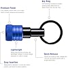 Bit Holder Key Chain 12 Pcs Set, 1/4 inch Socket Hex Shank Bit Holders Keychain for Impact Drills Nut Driver, Quick Release Screwdriver Extension Tool with Carabiner, Tools Gifts for Men (Blue)
