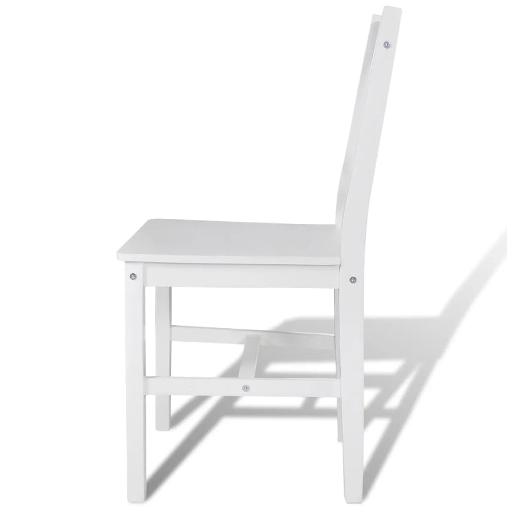 vidaXL 6X Sillas de Comedor Madera Blancas Asiento Banco Sillón Mueble Cocina