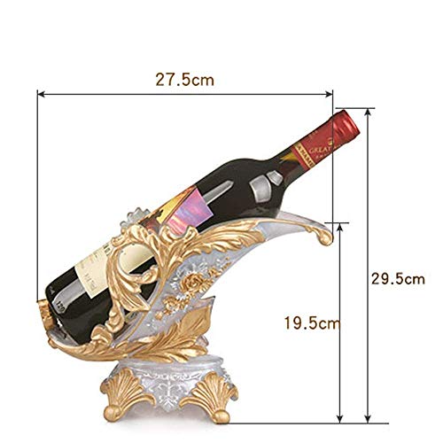 Soporte para botellas madera y hierro moderno miniatura 2