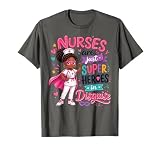 Nurses are Just Superheroes in Disguise Black Nurse Women T-Shirt