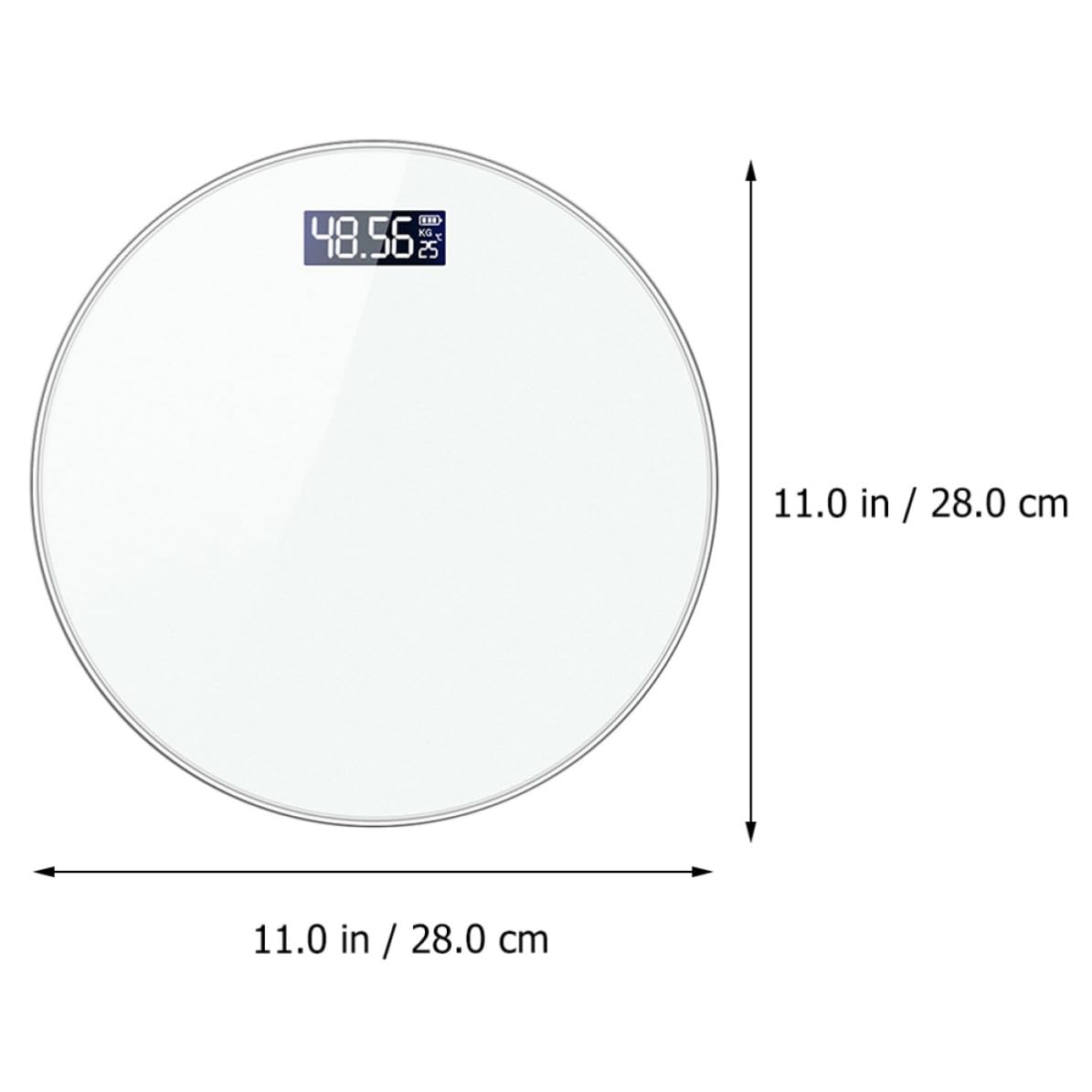 Digitale Körperwaage 0, 2–180kg, Weiß, 10g Teilung
