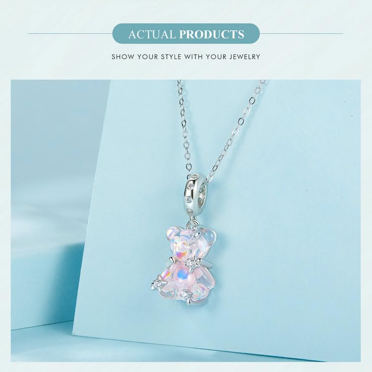 Breloques en argent 925 lapin et nacre d'exception