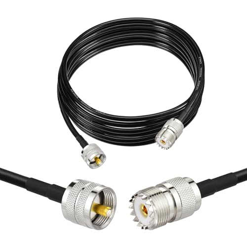 Superbat PL-259 UHF CB Coax Cable 10ft RG58 PL259 to SO239 SWR Meter Cable
