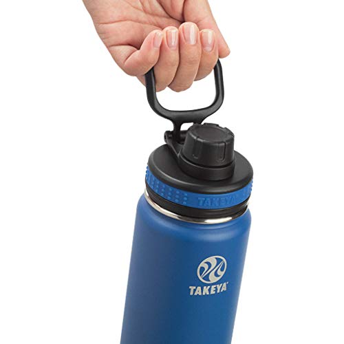 Takeya Vacuum Insulated Stainless Steel Water Bottle, 18 Oz, Navy #TOP3