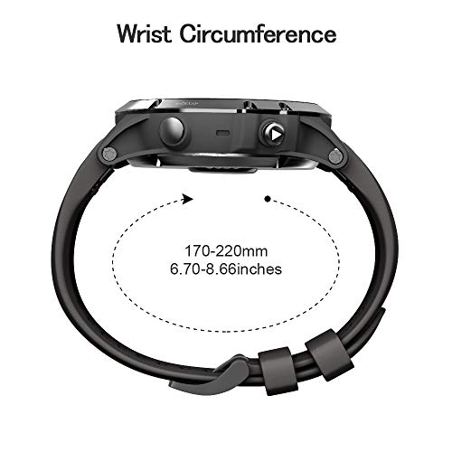 Image of NotoCity Compatible Fenix 5X Plus Bands Fenix 7X Sport Silicone Replacement Watch Strap for Garmin Fenix 8 51mm /Fenix 5X /5X Plus /Fenix 6X /6X Pro /Fenix 3 /HR /Descent MK1 /D2 Delta PX /D2 Charlie(Black)