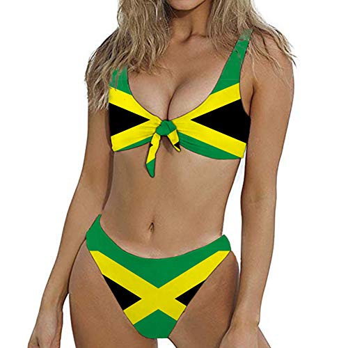 INSTANTARTS Women's Sexy Bikini Swimsuit Tie Knot Front Swimwear Two Pieces Set2