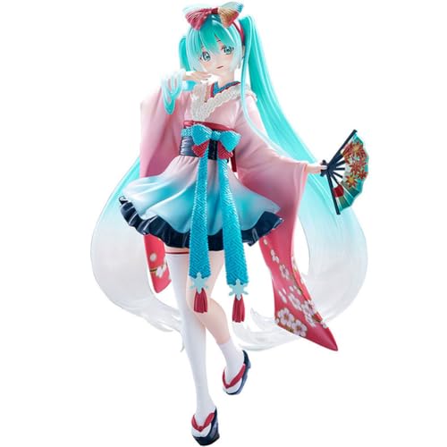 Miku Figurine Kimono Miku Action Figurine Anime Fille 19 cm Maison Anniversaire Cadeau Bureau Décoration Ornement pour Fans