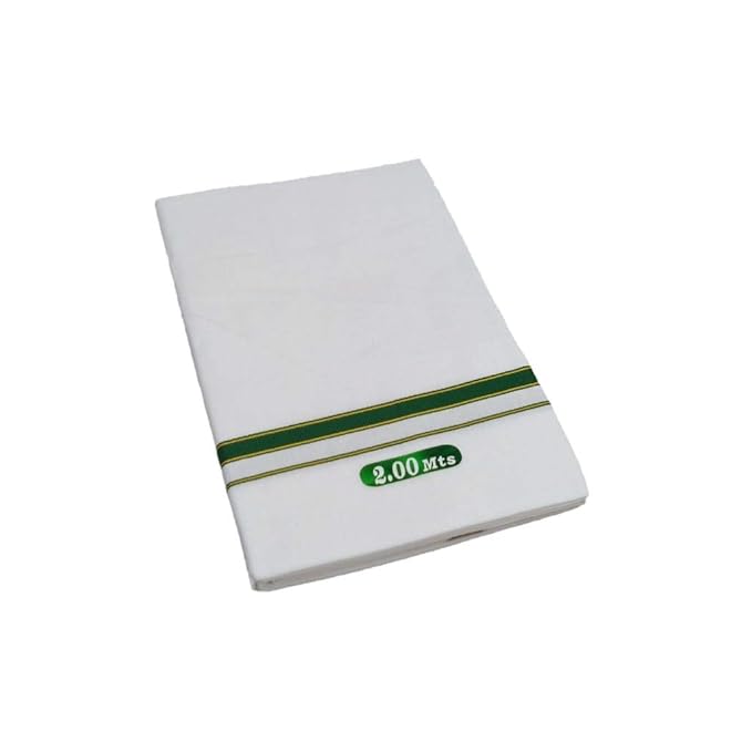 Cotton Cool Men's 100% Pure Cotton Dhoti White Colour 2.00 Mts Single Dhoti's