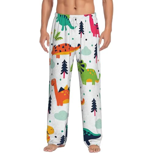 Pantalon de pyjama dinosaures en flanelle cadeau homme